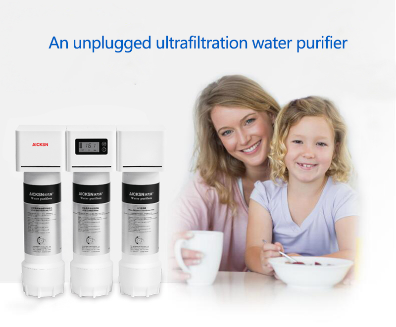 An unplugged ultrafiltration water purifier