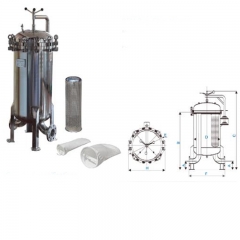 Customized ex-factory price stainless steel bag filter housing for water treatment system