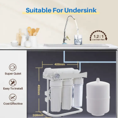 5 Stages 100GPD Reverse Osmosis Water Filter System For Home RO Water Treatment System