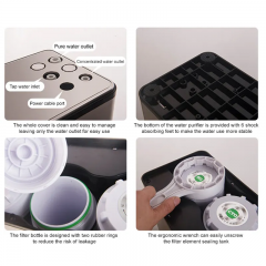 OEM Under Sink 600 800 GPD TDS Display Water Purifier Reverse Osmosis Membrane Smart Water Filter System for Home