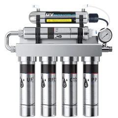 OEM 5 stages water purifier countertop filtro de agua uv filter water stainless steel uf water filters for home drinking