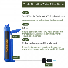 Personal Outdoor Activated Carbon Block Filter Portable Pump Water Filter for Hiking Survival Camping