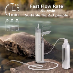 4 Stage Portable Travel Mate Personal UF Filtration Straw Water Purifier Pump Filter For Camping Hiking