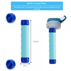 Replacement Outdoor Portable Activated Carbon Filter Water Bottle Straw for Water Filter Bottles