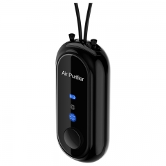 Hanging neck negative ion air purifier for removing second-hand smoke, formaldehyde, car and household use