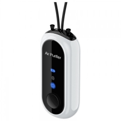 Hanging neck negative ion air purifier for removing second-hand smoke, formaldehyde, car and household use