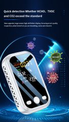 Handheld portable co2 air quality detector smart formaldehyde carbon dioxide detector with indoor temperature and humidity