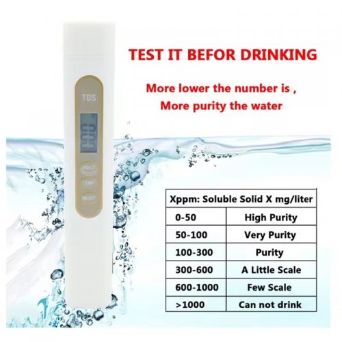 Pocket Size Small Tds Meters Water Tds Meter Wholesale White Color TDS Tester for Water Quality