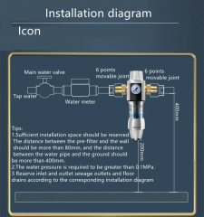 Integrated Turning Scraper Whole House Auto Backwash Water Pre Filter Large Flow Prefilter