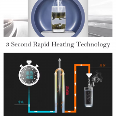 Intelligent water dispenser Smart RO water filter dispenser New Hot Warm Cold Water Dispenser with RO System UV lamp
