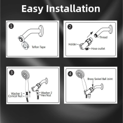 Factory Bathroom Accessories 10 Setting Handheld Rain Shower Head Filter Bath Abs Rainfall Hand Shower Head