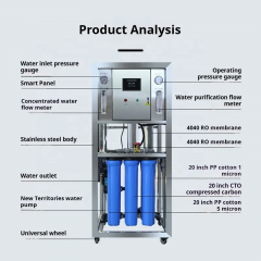 250L/H 500L/H Industrial Reverse Osmosis System RO Membrane Carbon Filter Farm Water Purification Drinking Water Purifier Machine RO Plant