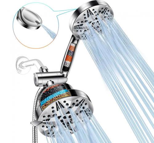 Multi-function ABS Shower Head and Handheld Shower with Filter and Diverter