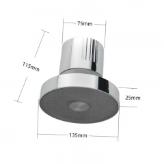 Luxury High-Pressure Black and Chrome Shower Head with Filter Bathroom Faucet Accessory