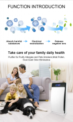 New Model Abs Low Noise Air Purifier With Smart Panel Control Multi-function Commercial Homeuse air purification system