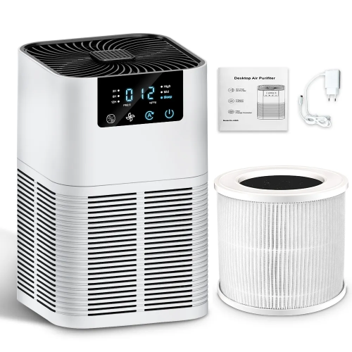 2025 Trend Home Desktop Smart air purifier Portable Anion True H13 HEPA Air Cleaner Purifier With Aroma Diffuser and Air Quality Monitor