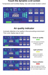 New Model Abs Low Noise Air Purifier With Smart Panel Control Multi-function Commercial Homeuse air purification system