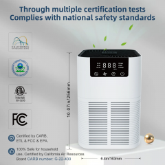 2025 Trend Home Desktop Smart air purifier Portable Anion True H13 HEPA Air Cleaner Purifier With Aroma Diffuser and Air Quality Monitor