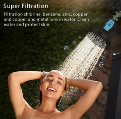 High Pressure Rain Shower Head Filter Set for Hard Water Removes Chlorine and Harmful Substances