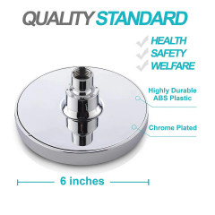 New Design Bathroom ABS Chrome Finishing Top 6 Inch Round Rain Shower Head with Filterh Filter