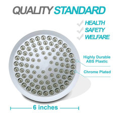 New Design Bathroom ABS Chrome Finishing Top 6 Inch Round Rain Shower Head with Filterh Filter