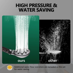 9 Spray Modes+Jet Flush Filtered Shower Head for Hard Water High Pressure Filtered Detachable Showerhead