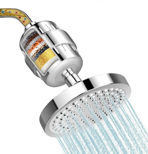New Design Bathroom ABS Chrome Finishing Top 6 Inch Round Rain Shower Head with Filterh Filter
