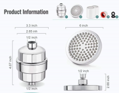 New Design Bathroom ABS Chrome Finishing Top 6 Inch Round Rain Shower Head with Filterh Filter