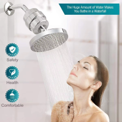 New Design Bathroom ABS Chrome Finishing Top 6 Inch Round Rain Shower Head with Filterh Filter