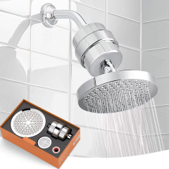New Design Bathroom ABS Chrome Finishing Top 6 Inch Round Rain Shower Head with Filterh Filter
