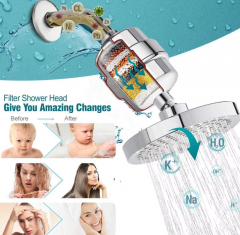 New Design Bathroom ABS Chrome Finishing Top 6 Inch Round Rain Shower Head with Filterh Filter