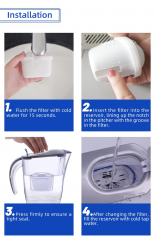 Water Pitcher Filter Compatible Water Filter Jug Pitcher for NSF42 Certified Water Filter Jug
