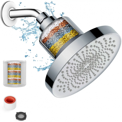 Modern Stainless Steel Household Shower Head with multilevel Filter Pure Water G1/2