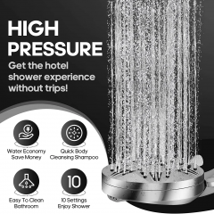 Mineral 10 Function High Pressure Shower Head with 2 Jet Spray Modes Filter Handheld Showerhead