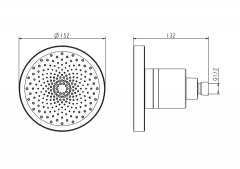 Modern Stainless Steel Household Shower Head with multilevel Filter Pure Water G1/2