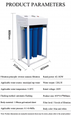 Commercial RO Water Purifier System 400G 5-Stage Filtration RO Water Purifier Low Wastewater Ratio School Application