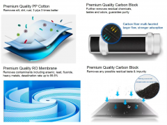 Ultrafiltration Reverse Osmosis Water System Purifier with New Filter Replacement Reminder Drink Water Filters Purifier Machine Smart water purifier system
