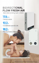 OEM ODM Low Noise Co2 Tuya WiFi Bathroom Nail Salon Smart Heat Recovery Ventilation Fresh Air System 110V Air Purifier