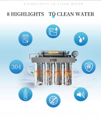 Intelligent Ultrafiltration Water purification system Portable 5-Grade Stainless Steel UF Manual Household Sink Filter Outdoor Use water Purifier
