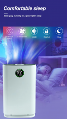 Customized Smart Air Purifier with Humidifier & UV Sterilizer Auto-adjust Humidity for Allergy Relief