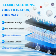 800GPD 1000GPD Direct Flow Water Filter System Under Sink Water Purifier with Alkaline Mineralization