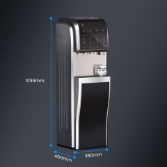 Commercial Intelligent Advanced RO Filtration System Vertical Water Dispenser With Ice Maker Machine