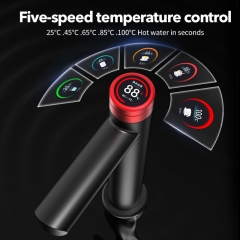 Smart Temperature Control Kitchen Touch Screen 5 in 1 Boiling Faucet Instant Hot Electric Boiling Water Tap System