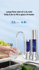 Wholesale 2-Stage Ultrafiltration Countertop Water Purifier 2.2L/min Capacity Manual Power for Household Use