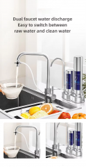 Wholesale 2-Stage Ultrafiltration Countertop Water Purifier 2.2L/min Capacity Manual Power for Household Use