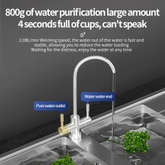 800G High Flow RO Water Purifier Manual Under Sink Reverse Osmosis System for Household RV Car Customizable-800G RO Purifier
