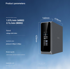 800GPD Smart Electric Tankless RO Water Purifier Household Direct Drinking Machine with Reverse Osmosis Filter System