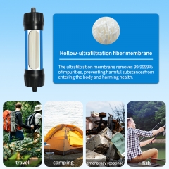UF Membrane Hiking Personal Water Purifier Straw Emergency Camping Mini Portable Outdoor Water Filter Straw