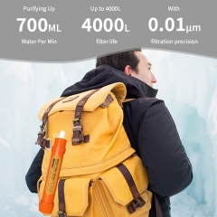 UF Membrane KDF Mini Camping Water Filter Hiking Travel Personal Portable Life Outdoor Water Filter Straw