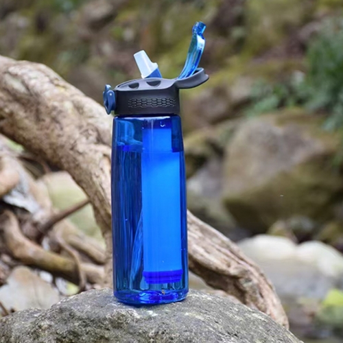 BPA Free Portable Outdoor Sporting Water Bottle Water Filter Bottle Outdoor pp Cotton Sport Water Filter Bottle